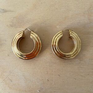 Missoma 18K Ridge Gold Plated Hoops